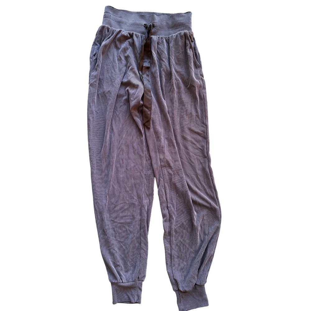 Victorias Secret Ribbed Jogger Lounge Pants Charcoal Grey High Waist XS